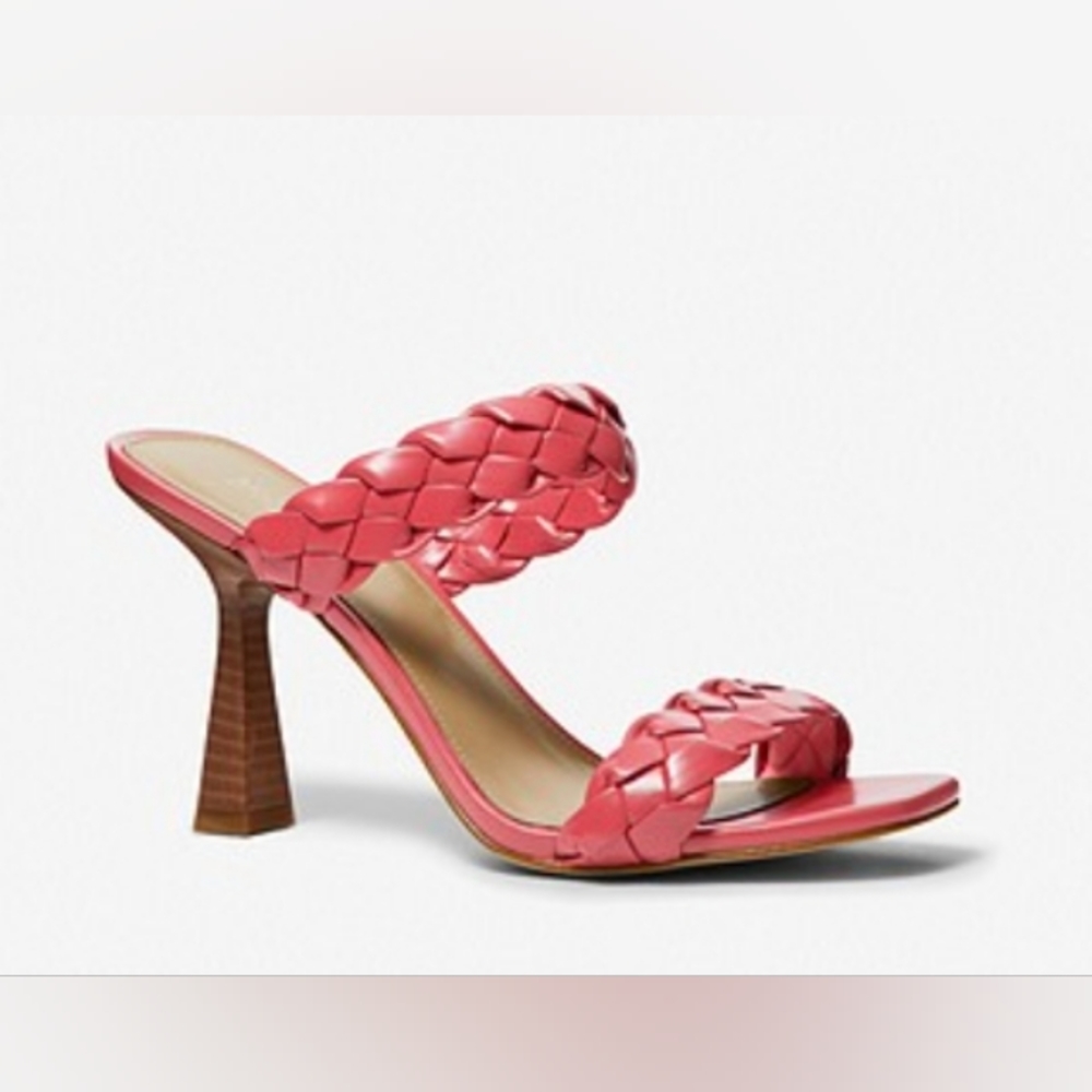 Michael Kors Clara Braided Faux Leather Sandal